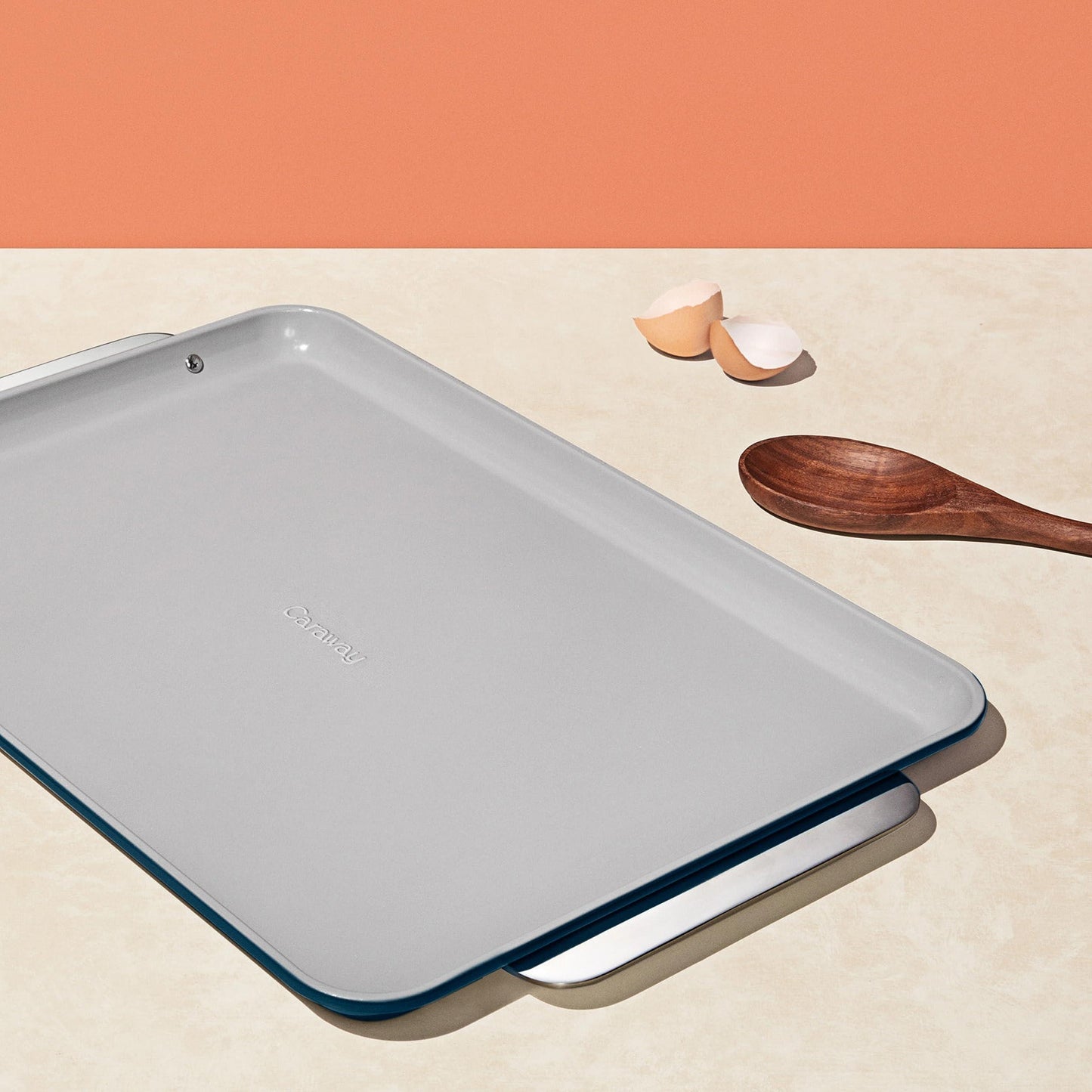 Caraway Non-Stick Ceramic Baking Sheet - Naturally Slick Ceramic Coating - Non-Toxic, PTFE & PFOA Free - Perfect for Baking, Roasting, and More - Large - Navy - CookCave