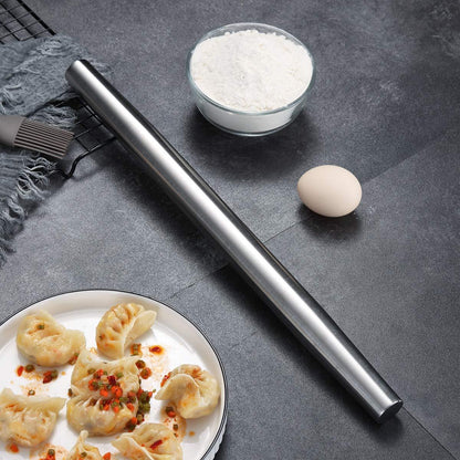 Stainless Steel Rolling Pin, Matte Finish 16.7 Inches, Berglander Rolling Pin For Baking Pizza Dough, Pie, Cookie, Essential Kitchen Utensil Gift Ideas For Bakers. - CookCave