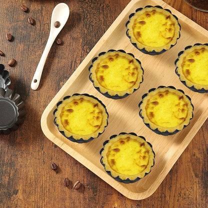 Xstronq Egg Tart Molds 12PCS Tart Pan, Mini Carbon Steel Non Stick Tart Pans, Tart Molds For Baking (2.6 inch) - CookCave