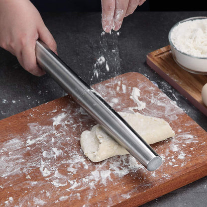 Stainless Steel Rolling Pin, Matte Finish 16.7 Inches, Berglander Rolling Pin For Baking Pizza Dough, Pie, Cookie, Essential Kitchen Utensil Gift Ideas For Bakers. - CookCave