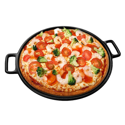 Home-Complete Cast Iron Pizza Pan-14” Skillet for Cooking, Baking, Grilling-Durable, Long Lasting, Even-Heating and Versatile Kitchen Cookware - CookCave