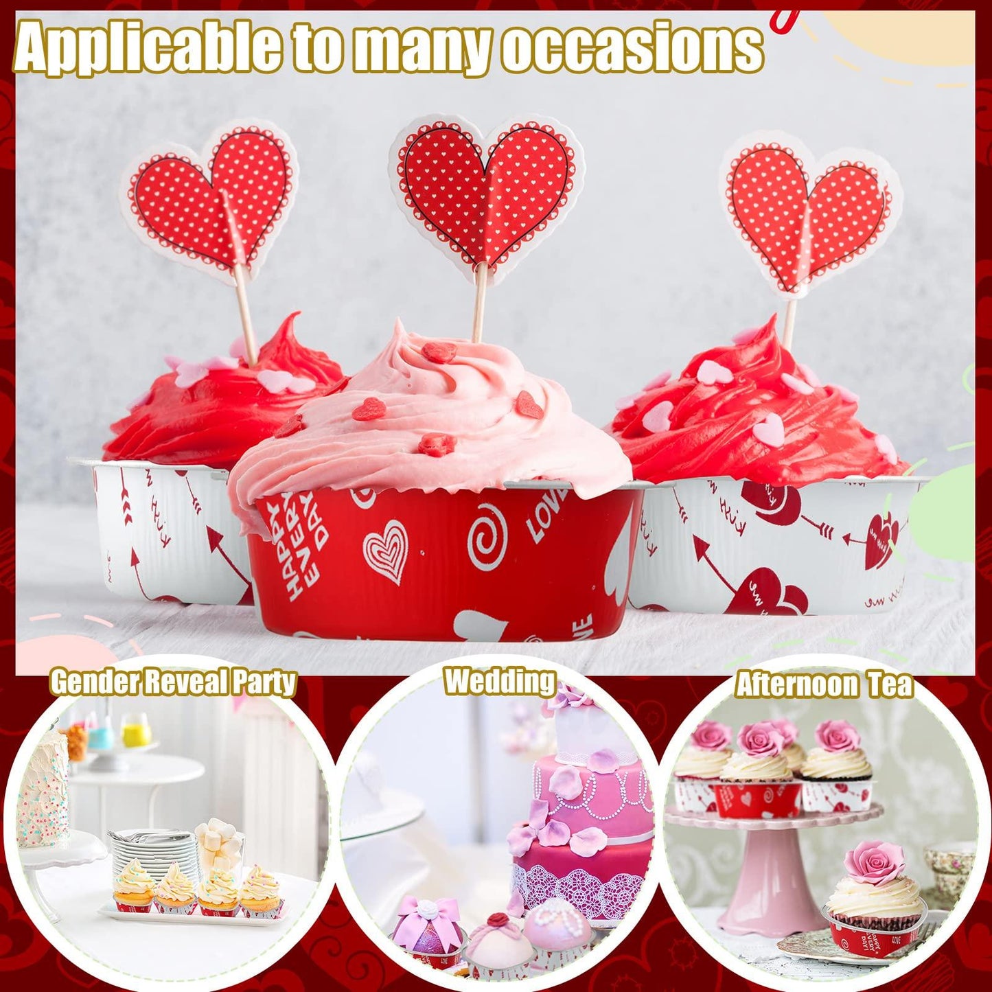 Vesici 120 Pieces Valentine's Day Aluminum Foil Cake Pan with Lids Heart Shaped Cake Pans Disposable Mini Foil Pan 3.4 Ounce Heart Pudding Cupcake Cup for Valentine Mother's Day Wedding Birthday - CookCave