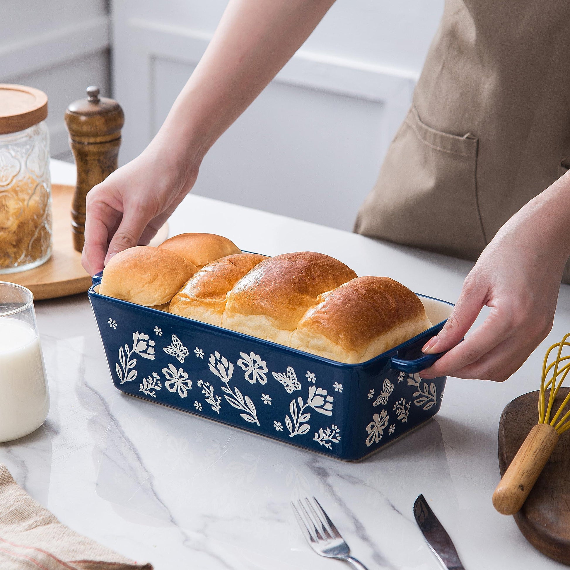 Wisenvoy Bread Pan Loaf Pan Ceramic Loaf Pans for Baking Bread Meatloaf Pan Nonstick Bread Pans for Baking Loaf Pans - CookCave
