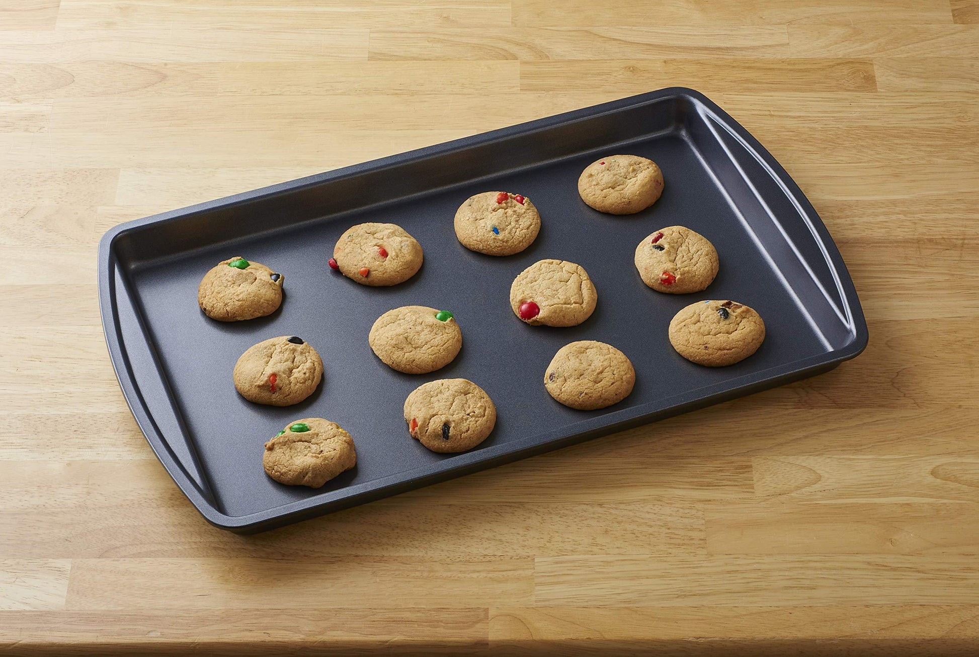 Nifty Cookie & Baking Sheets (Set of 3) – Non-Stick Coated Steel, Dishwasher Safe, Oven Safe up to 450 Degrees, includes Large/Med/Small Pans - CookCave