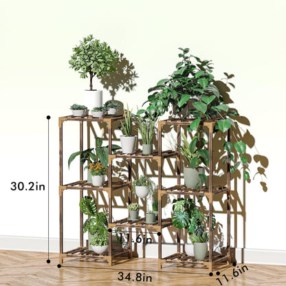 New England Stories Plant Stand Indoor, Outdoor Wood Plant Stands for Multiple Plants, Plant Shelf Ladder Table Plant Pot Stand for Living Room, Patio, Balcony, Plant Gardening Gift - CookCave