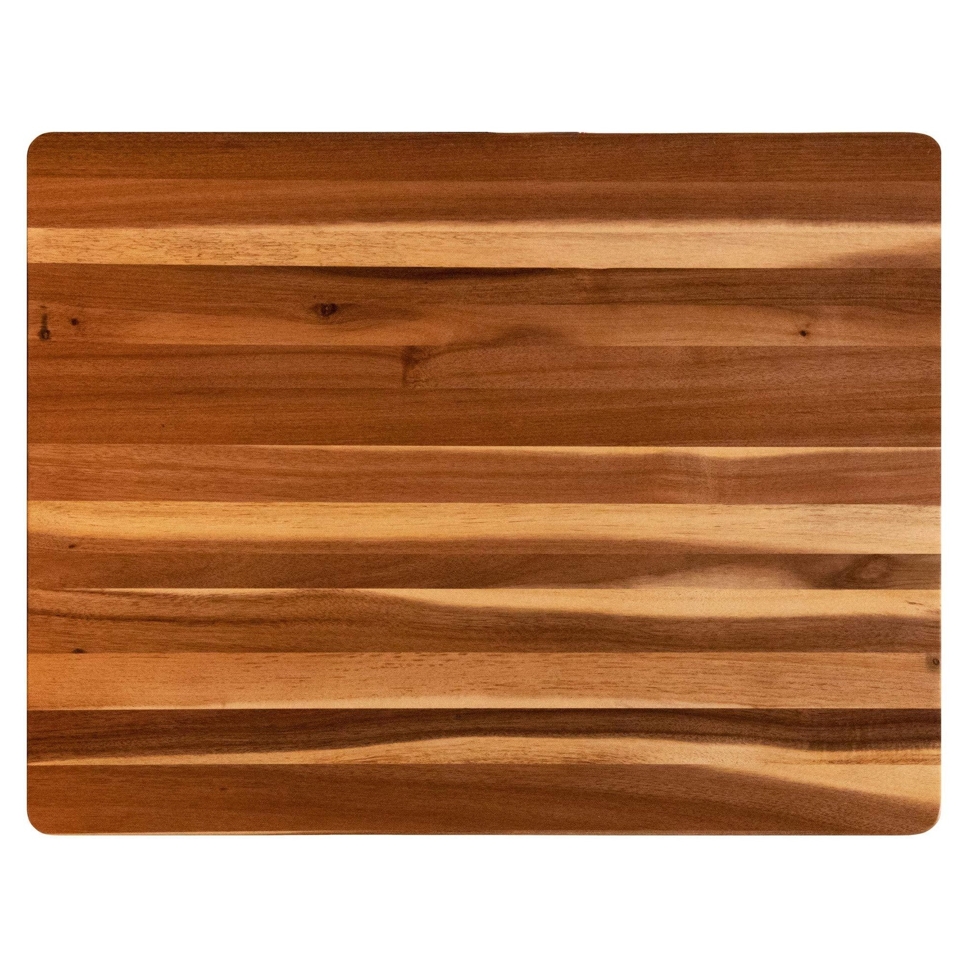 Thirteen Chefs Cutting Boards - Large, Lightweight, 24 x 18 Inch Acacia Wood Chopping Board for Plating, Appetizers, Charcuterie and Kitchen Prep - Portable Cooking Accessories - CookCave