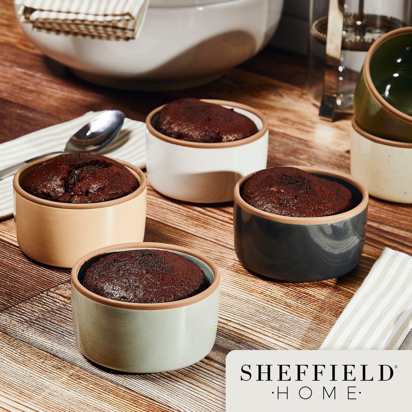 Sheffield Home Stoneware Ramekins, 6oz, Set of 6 - Oven-Safe Serving Cups for Pudding, Creme Brulee, Souffle, and More, Dishwasher & Microwave Safe - Elevate Your Culinary Creations with Style and - CookCave