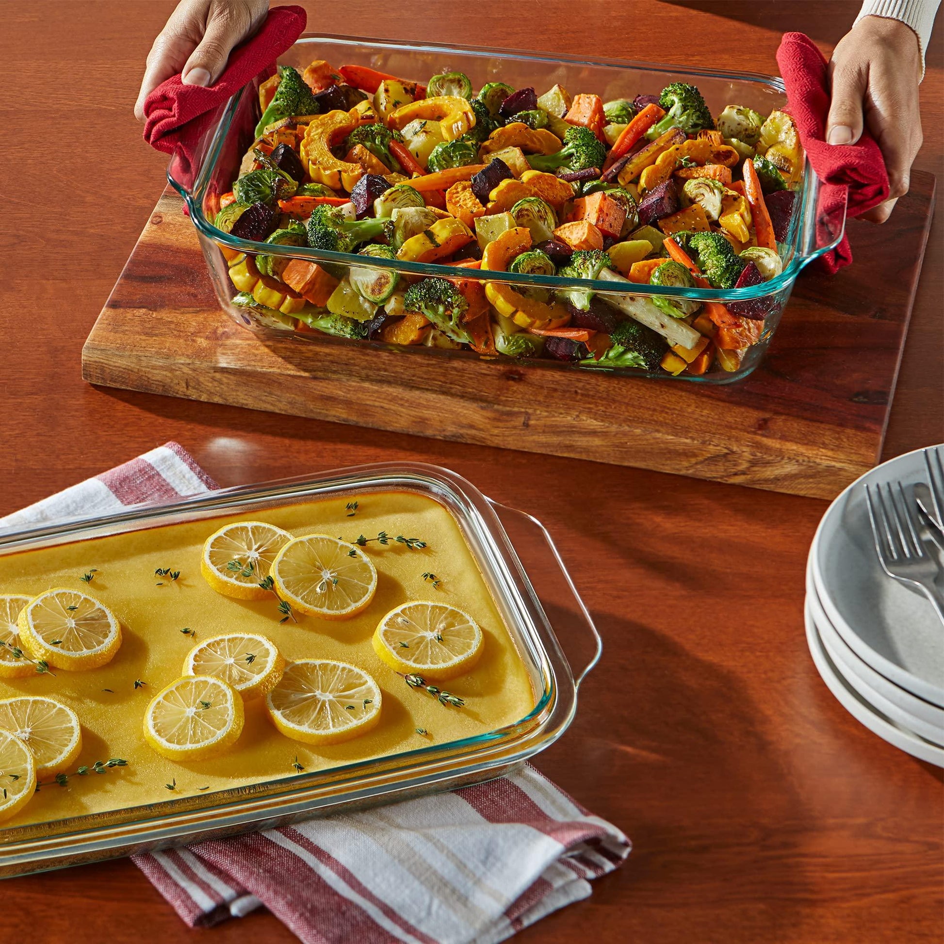 Pyrex Deep 5.2-Qt (9"x13") 2-in-1 Glass Baking Dish with Glass Lid, Extra Large Rectangular Baking Pan For Casserole & Lasagna, Dishwasher, Freezer, Microwave and Pre-Heated Oven Safe - CookCave