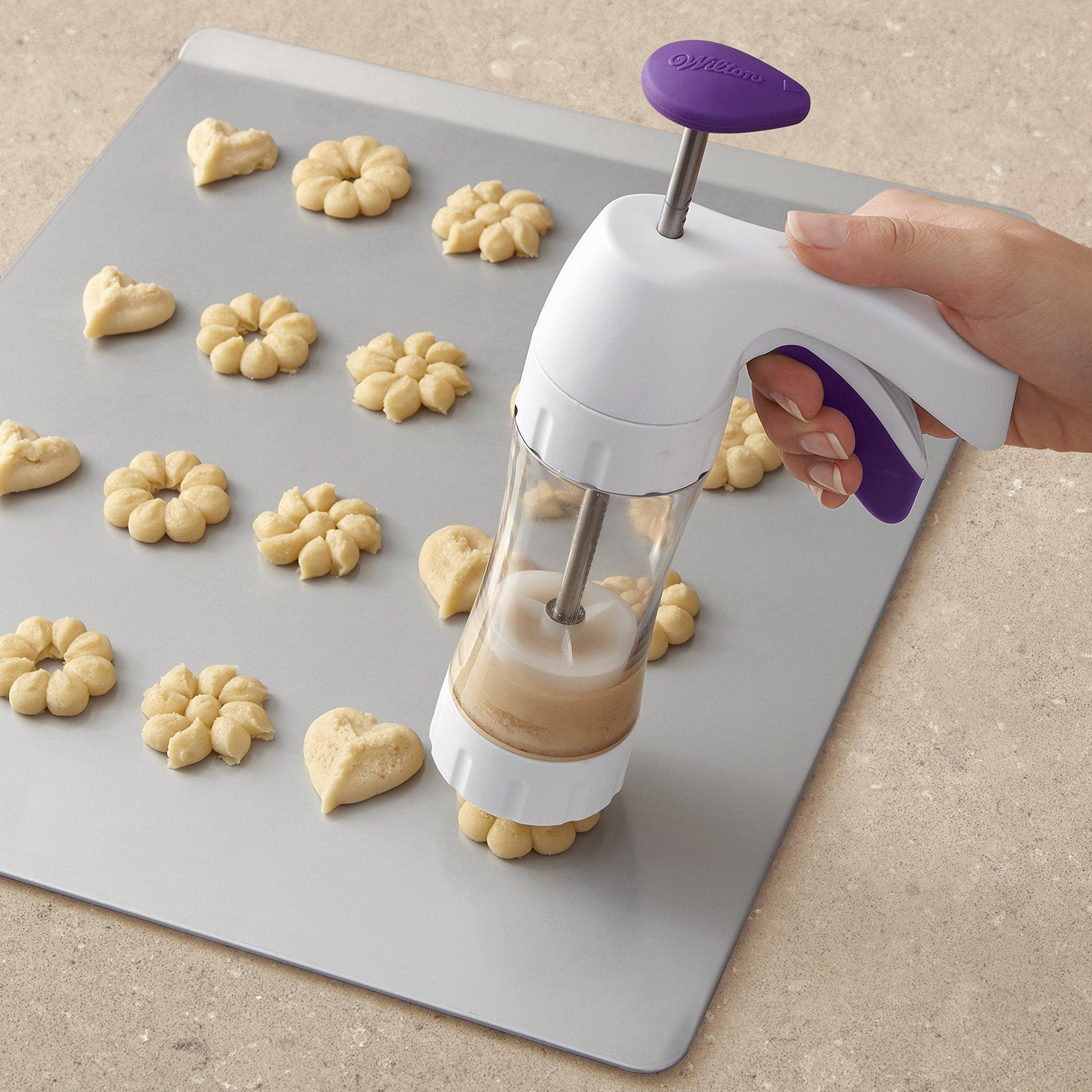 Wilton Simple Success Cookie Press, 13-Piece - CookCave