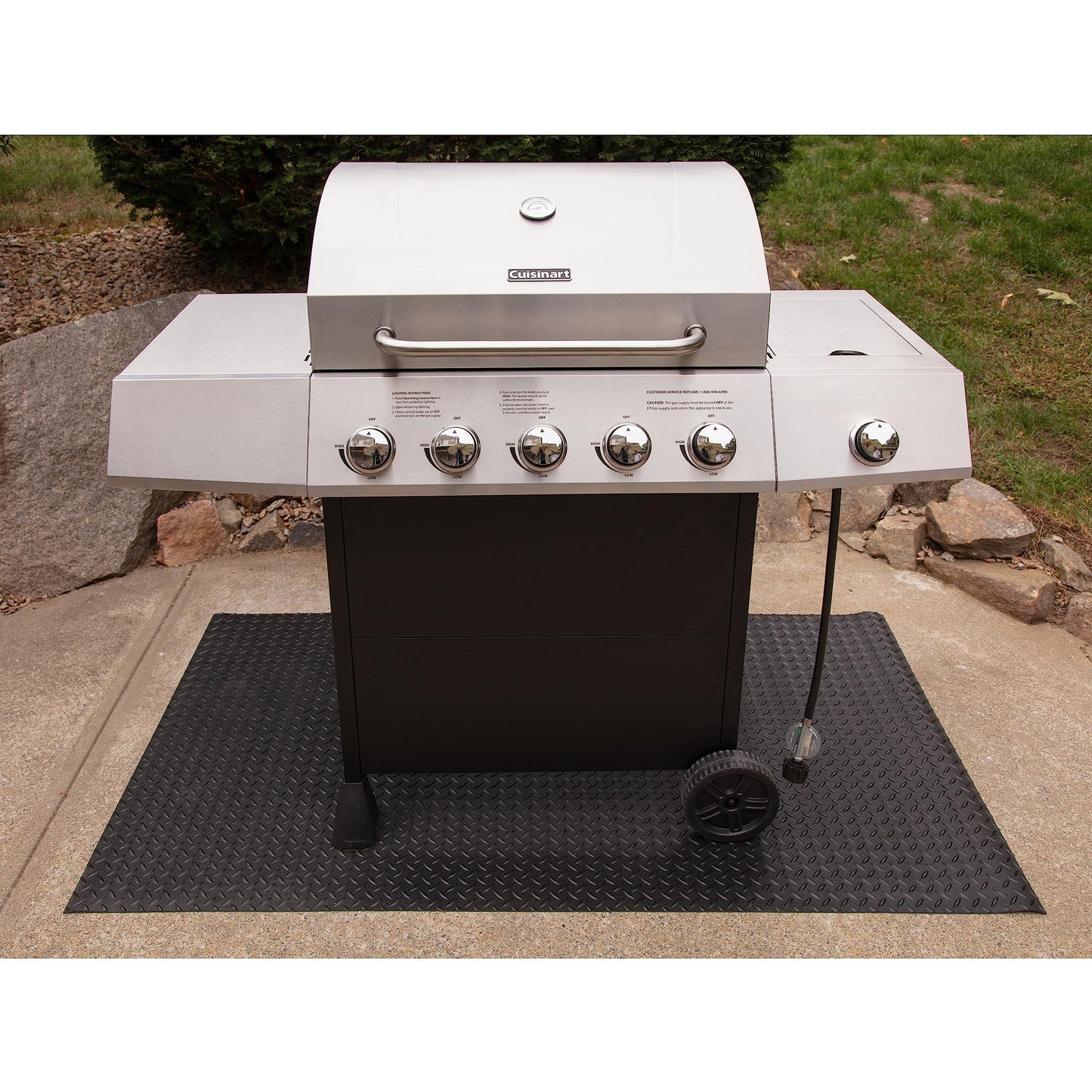 Cuisinart CGMT-300, 65” x 36, 65" x 36", Premium Deck and Patio Grill Mat, 65" x 35" - CookCave