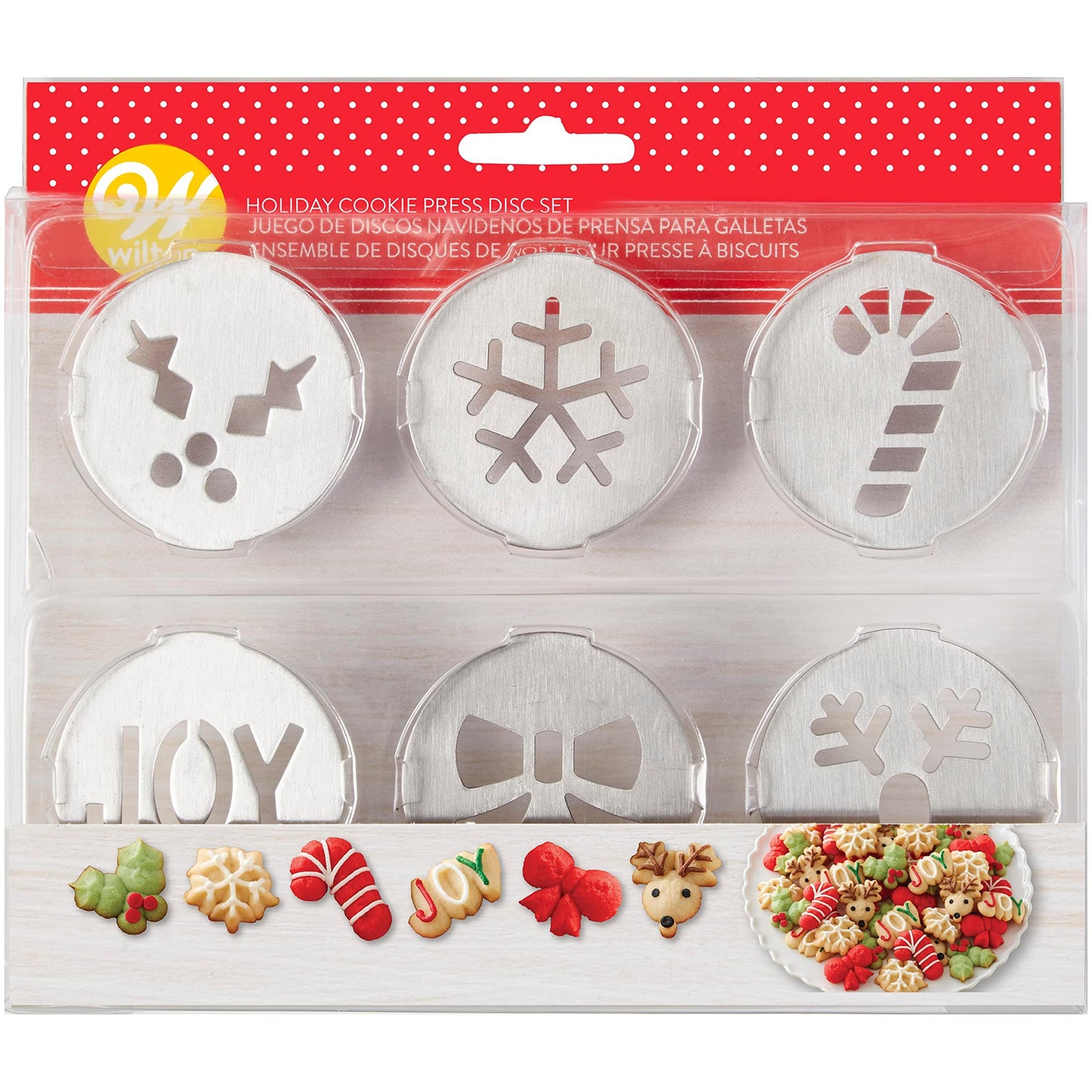 Wilton 6-Piece Fit Right Holiday Cookie Disc Set - CookCave