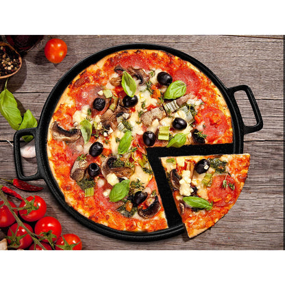 Home-Complete Cast Iron Pizza Pan-14” Skillet for Cooking, Baking, Grilling-Durable, Long Lasting, Even-Heating and Versatile Kitchen Cookware - CookCave