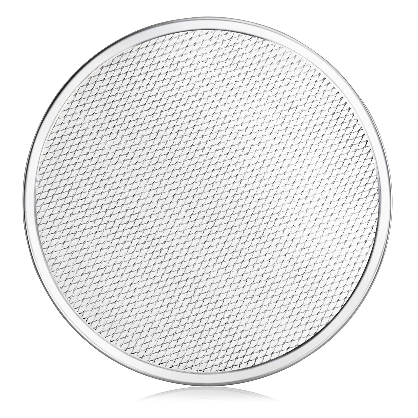 New Star Foodservice 50677 Restaurant-Grade Aluminum Pizza Baking Screen, Seamless, 12-Inch - CookCave