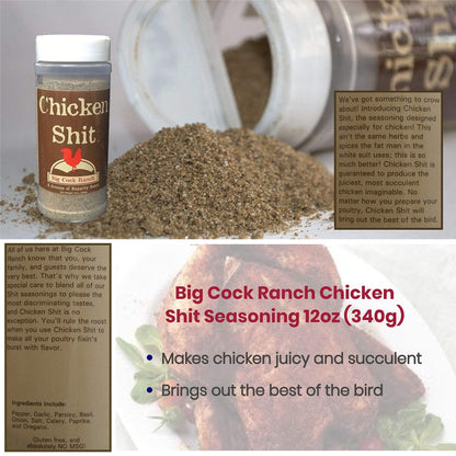 Big Cock Ranch Gourmet Seasoning Bundle All-Purpose Special 13oz, Bull for Steak, Good Sweet N' Salty 11oz and Chicken Gluten-Free and No MSG - CookCave