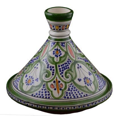 Moroccan Handmade Serving Tagine Exquisite Ceramic With Vivid Colors Traditional 12 inches Across XLarge - CookCave