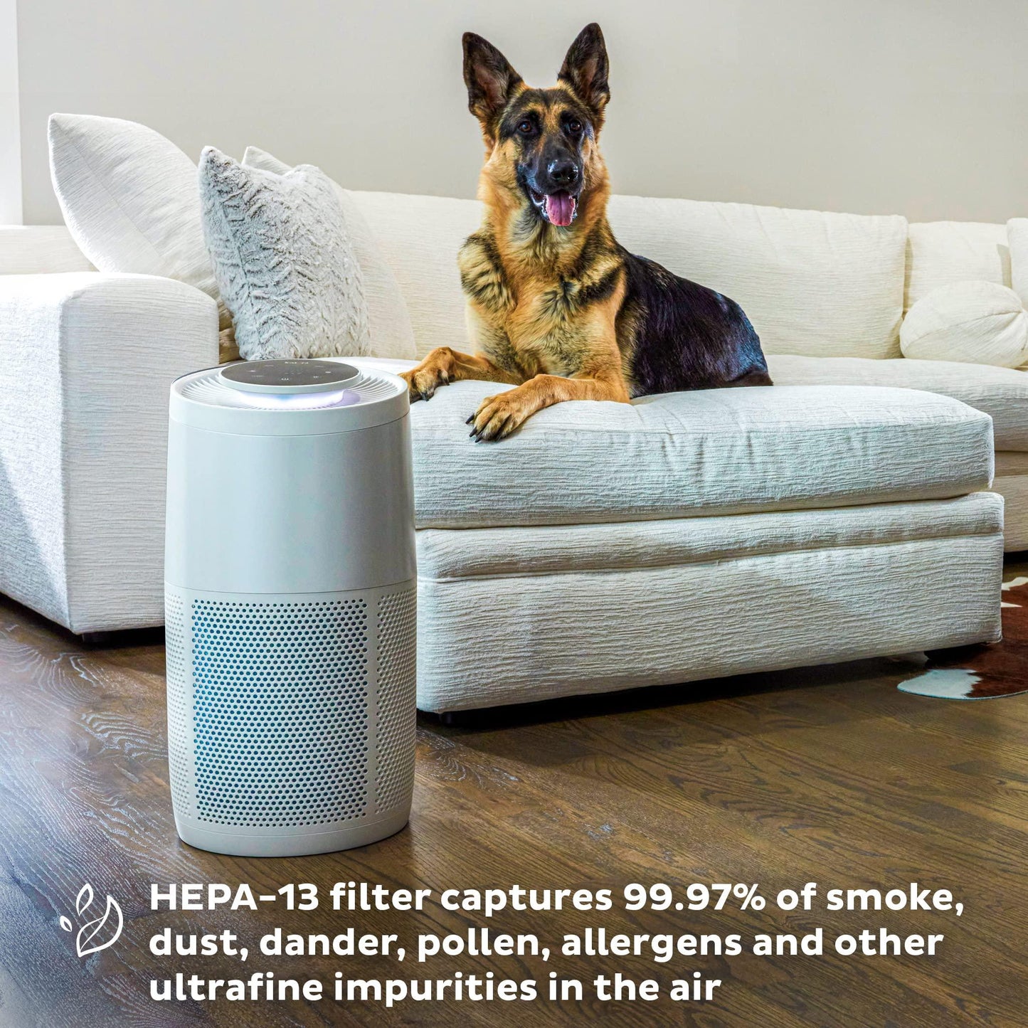 Instant HEPA Quiet Air Purifier, From the Makers of Instant Pot with Plasma Ion Technology for Rooms up to 1,940ft2, removes 99% of Dust, Smoke, Odors, Pollen & Pet Hair, for Bedrooms, Offices, Pearl - CookCave