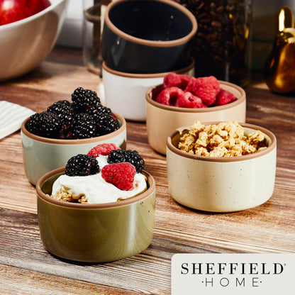 Sheffield Home Stoneware Ramekins, 6oz, Set of 6 - Oven-Safe Serving Cups for Pudding, Creme Brulee, Souffle, and More, Dishwasher & Microwave Safe - Elevate Your Culinary Creations with Style and - CookCave