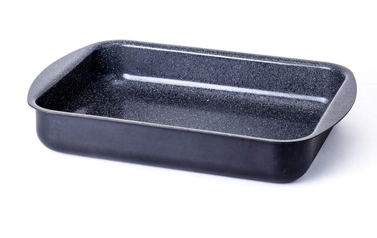 Ceramic Coated Roasting Pan/Lasagna Pan - With Natural Nonstick Coating, Safe For StoveTop and Oven Use / 14 x 10.5 x 2.7 inch - CookCave