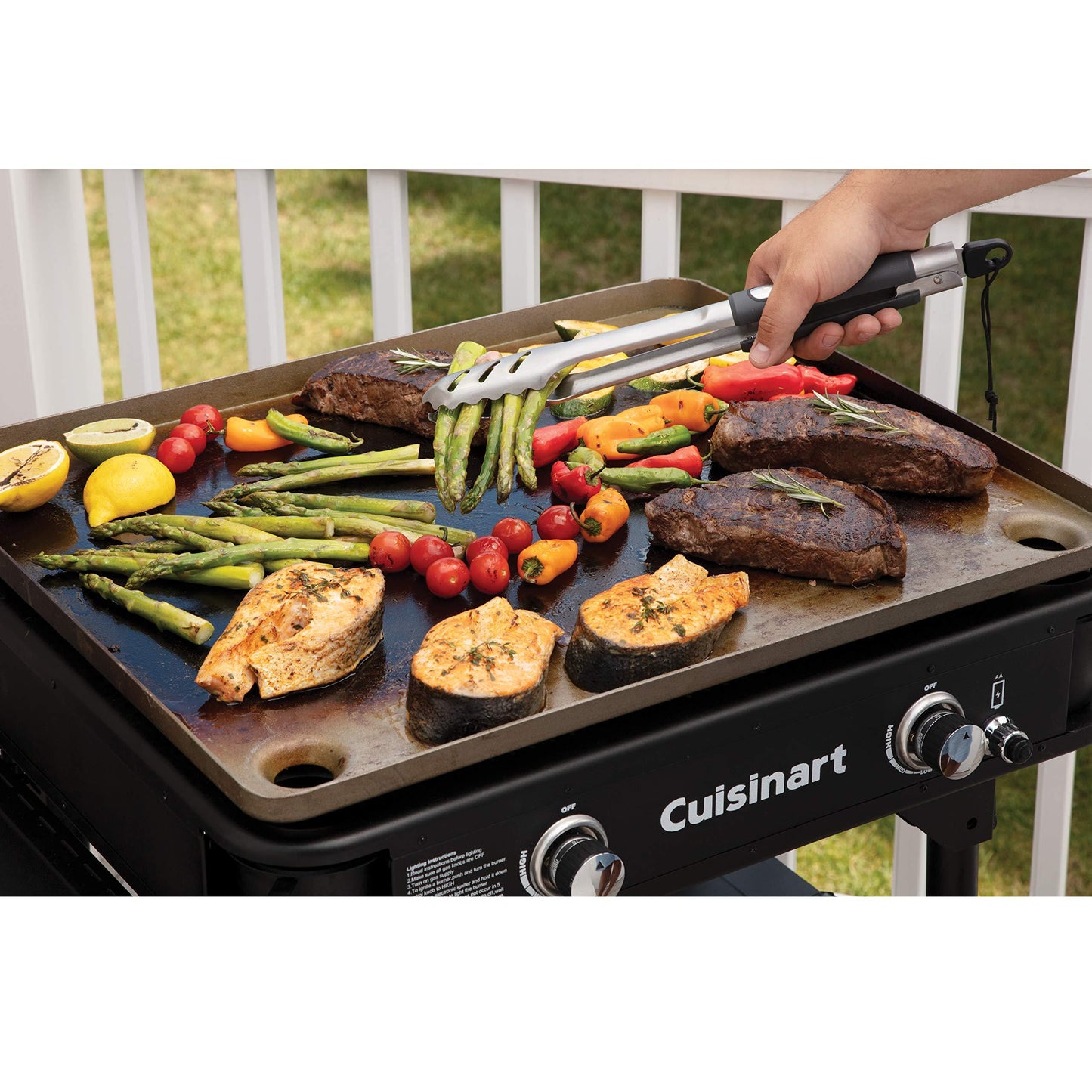 Cuisinart Flat Top Professional Quality Propane CGG-0028 28" Two Burner Gas Griddle - CookCave