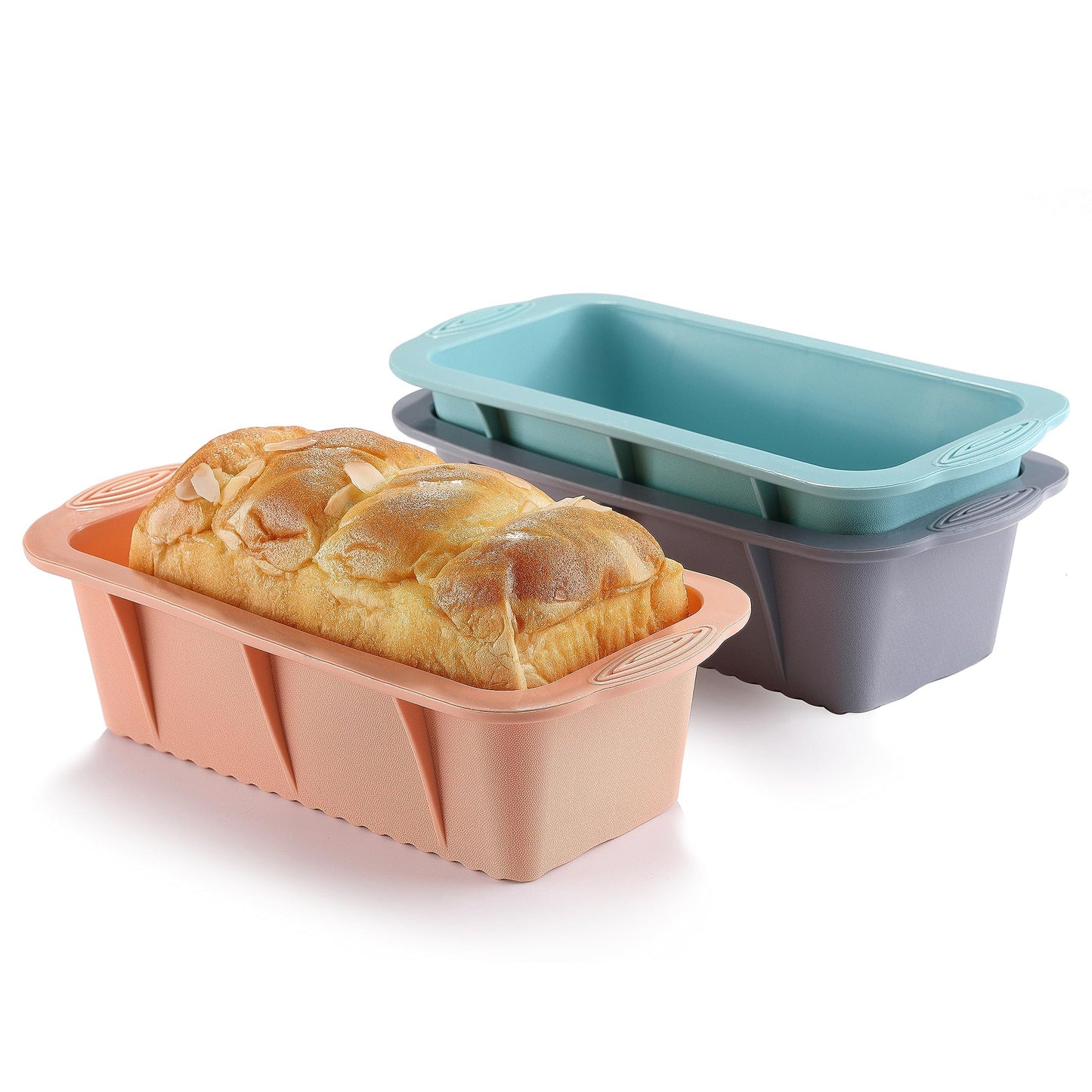 MONGSEW 3PCS Silicone Bread Loaf Pan, Non-Stick Bread Pans for Baking, Easy Release Loaf Pan, Great for Homemade Bread, Cakes, Brownies, Dishwasher Safe (3 Colors, Nesting Design) - CookCave