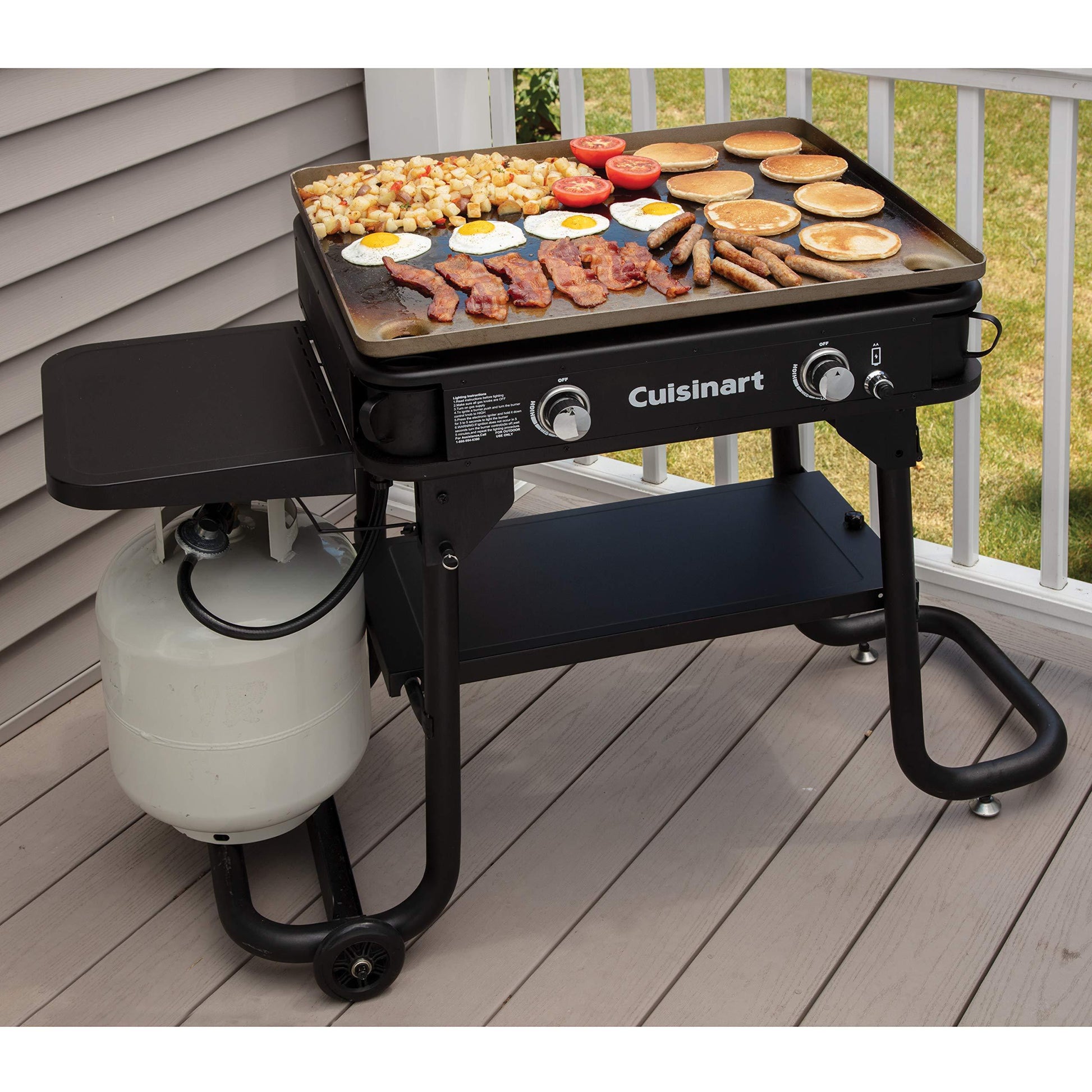 Cuisinart Flat Top Professional Quality Propane CGG-0028 28" Two Burner Gas Griddle - CookCave