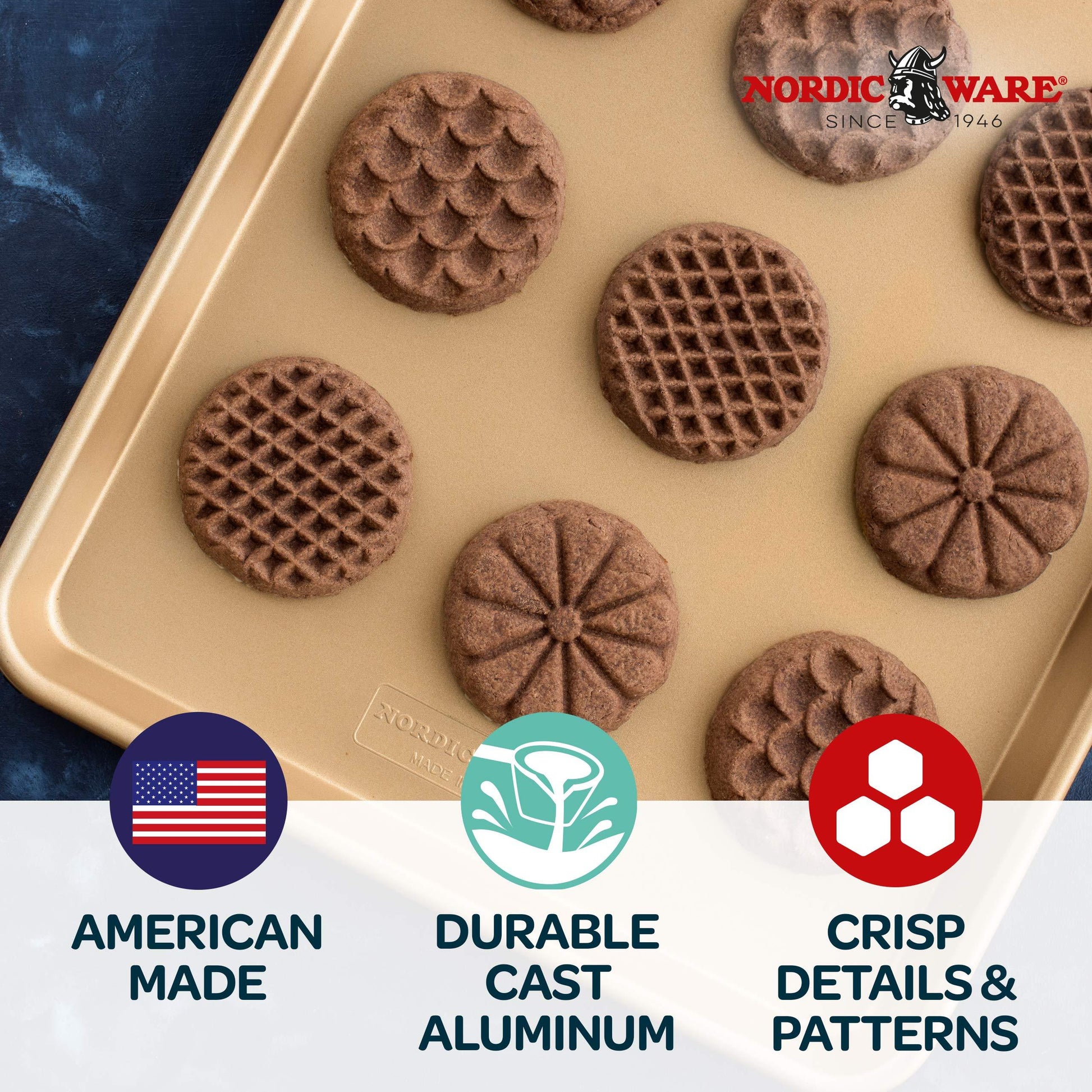 Nordic Ware 01235 – Heirloom Cookie Stamps, Grey - CookCave