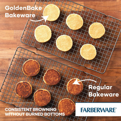 Farberware GoldenBake Bakeware Nonstick Baking Pans/Cake Pan Set, Round, Insulated, Two 8-Inch, Gray - CookCave