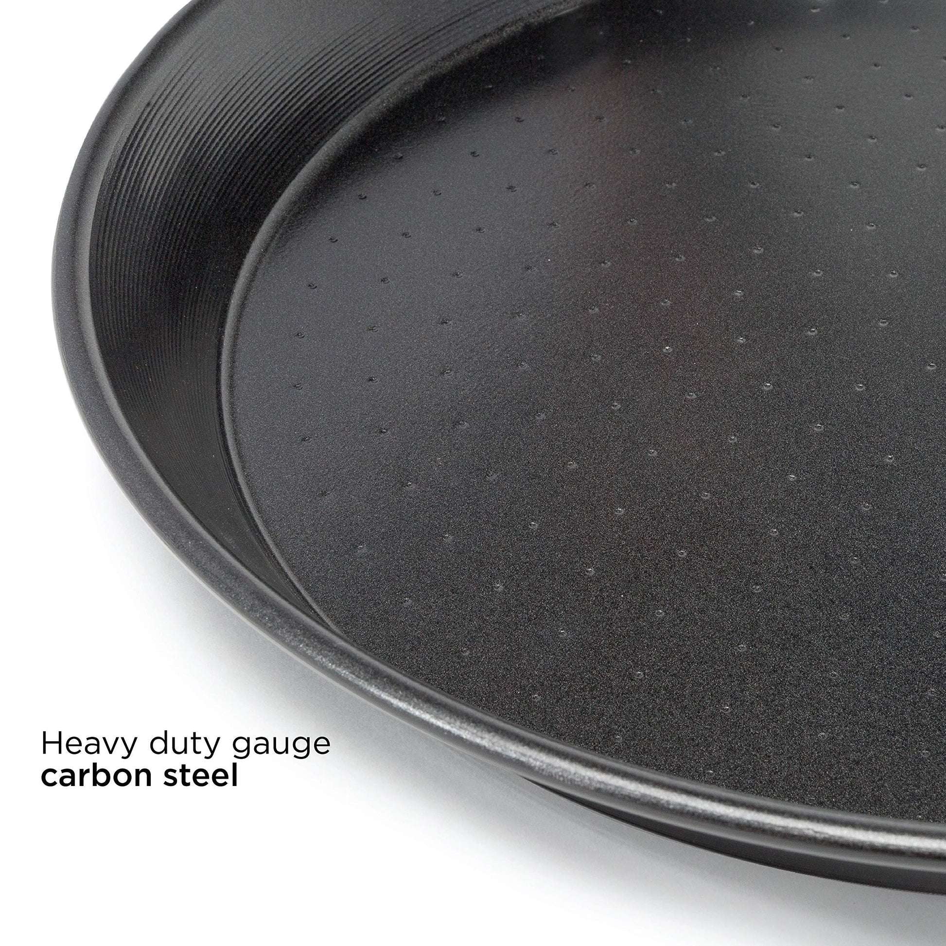 Ecolution Sol Paella Pan – Eco-Friendly PFOA Free Hydrolon Non-Stick – Heavy Duty Carbon steel with Riveted Chrome Plated Handles – Dishwasher Safe – Limited – Black– 15” Diameter - CookCave