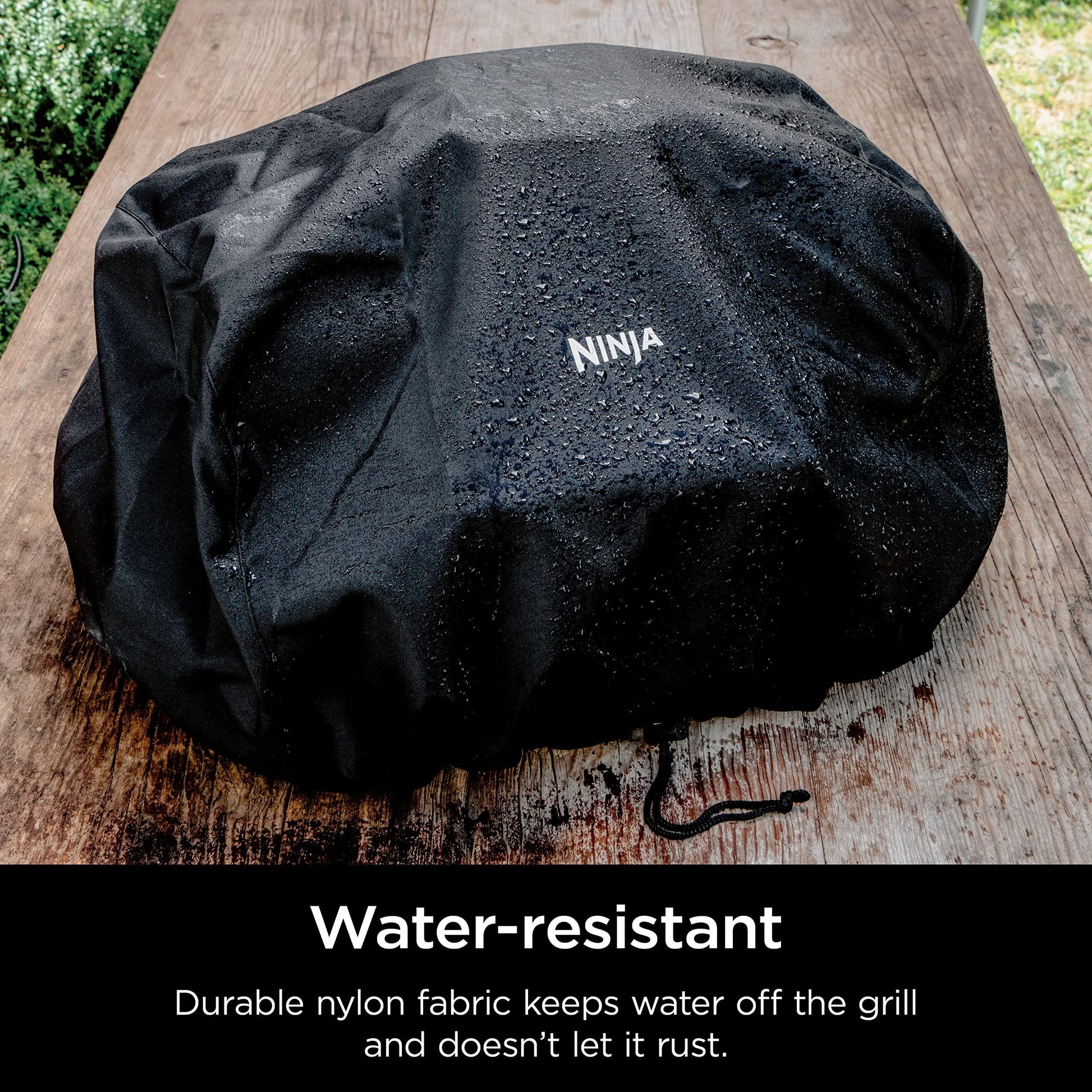 Ninja XSKCOVER Premium Outdoor Cover, Compatible Woodfire Grills (OG700 Series), Water-Resistant, Anti-Fade Fabric, Lightweight, Black, 19'' x 24'' x 13' - CookCave