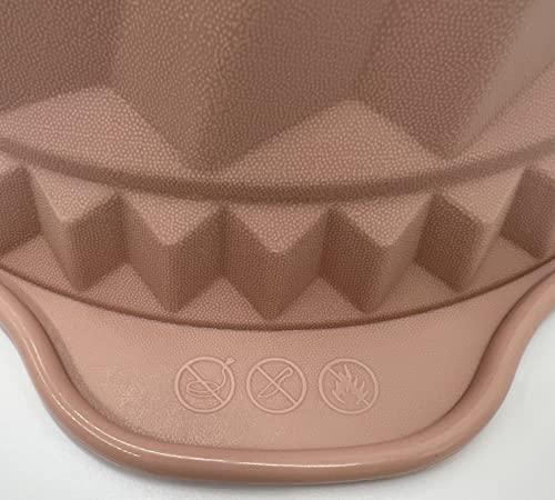 A person who loves life 10" Silicone Bundt Cake Pan, Non-Stick Silicone Bundt Pan with Handle, Home Baking DIY Cake Mold for Cake, Chocolate, Jelly, Bread, Gelatin (Nordic Pink) - CookCave