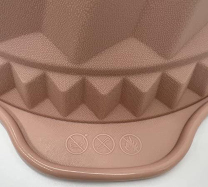 A person who loves life 10" Silicone Bundt Cake Pan, Non-Stick Silicone Bundt Pan with Handle, Home Baking DIY Cake Mold for Cake, Chocolate, Jelly, Bread, Gelatin (Nordic Pink) - CookCave