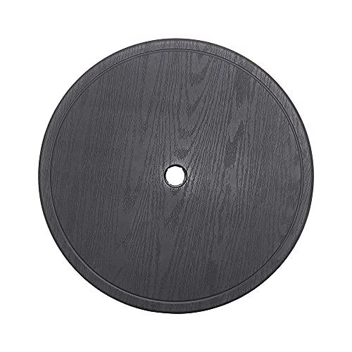 ABBLE 20'' Outdoor Adjustable All Weather Umbrella Table for Beach Patio Garden Poolside Accessory Umbrella Table Top Portable Round Table Fit 38mm (1.49in) Umbrella Pole (Black) - CookCave