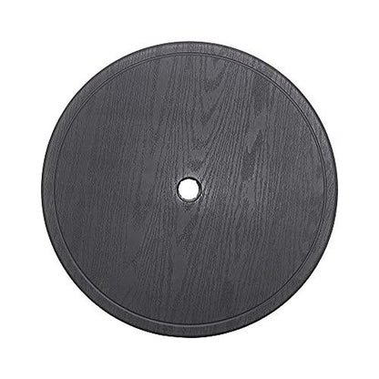 ABBLE 20'' Outdoor Adjustable All Weather Umbrella Table for Beach Patio Garden Poolside Accessory Umbrella Table Top Portable Round Table Fit 38mm (1.49in) Umbrella Pole (Black) - CookCave