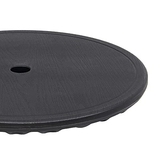 ABBLE 20'' Outdoor Adjustable All Weather Umbrella Table for Beach Patio Garden Poolside Accessory Umbrella Table Top Portable Round Table Fit 38mm (1.49in) Umbrella Pole (Black) - CookCave