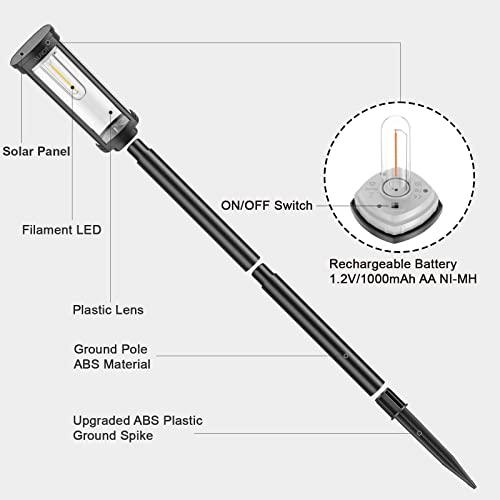 ALFIOT Solar Pathway Lights Waterproof 8 Pack Upgraded Walkway Landscape Outdoor Driveway Auto On/Off Lights for Yard Lawn Patio (Cool White) - CookCave