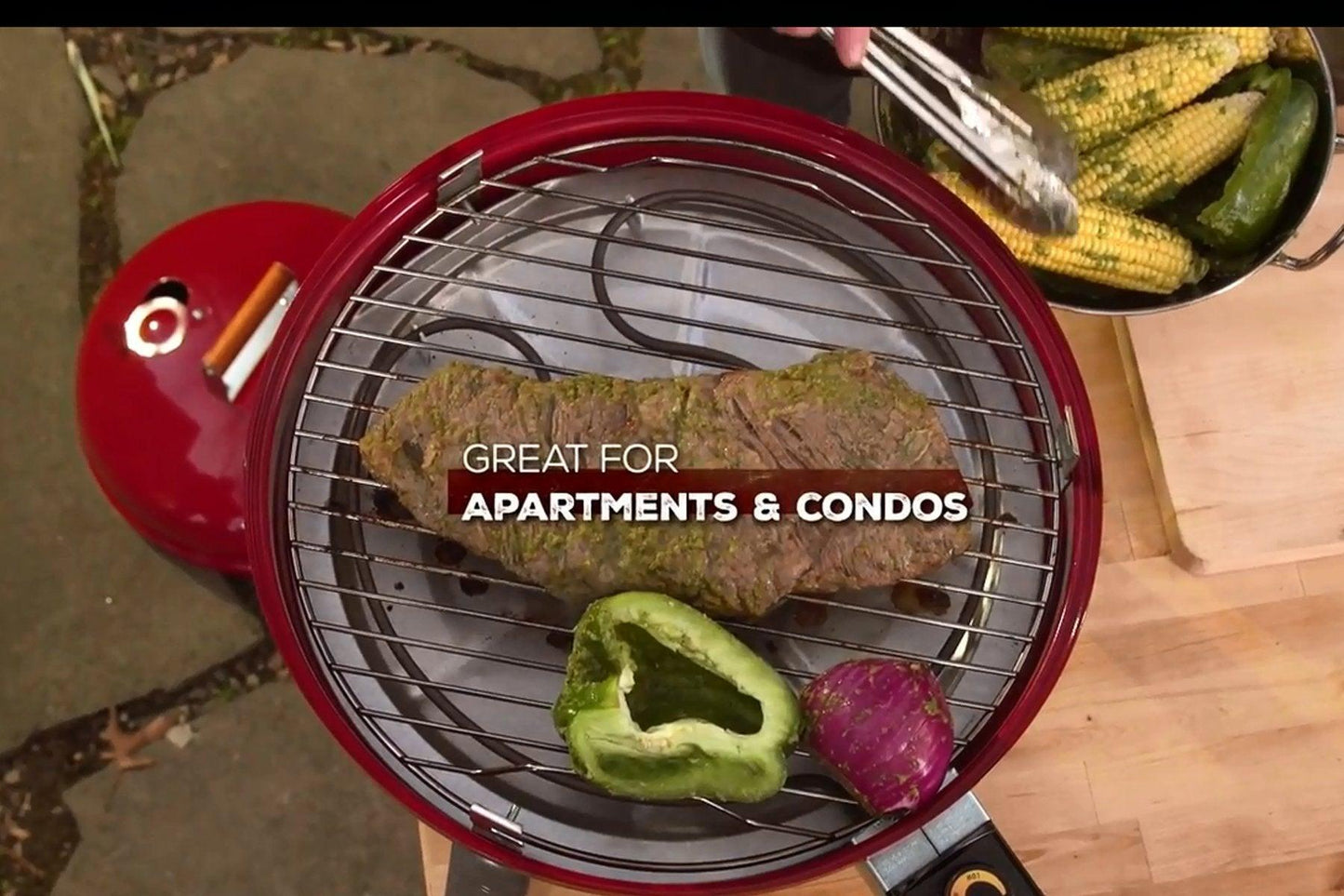 Americana Lock 'N Go Electric Grill, Red - CookCave