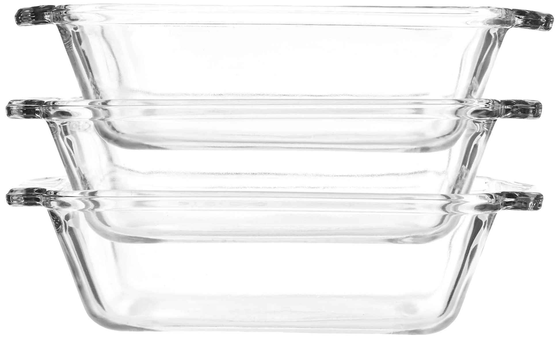 Anchor Hocking Glass Bread Pan, 1.5 Quart Loaf Pan, Set of 3 - CookCave
