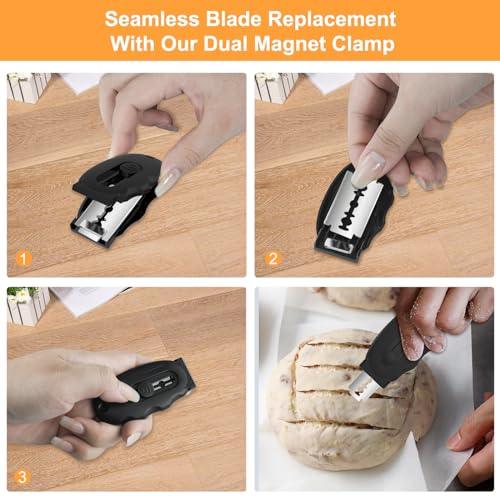 Ansbell Magnetic Bread Lame Dough Scoring Tool - Extractable Sourdough scoring tool for Homemade Sourdough Bread Make, Must Baking Tool for Bread Baking Making Tools Supplies Accessories - CookCave