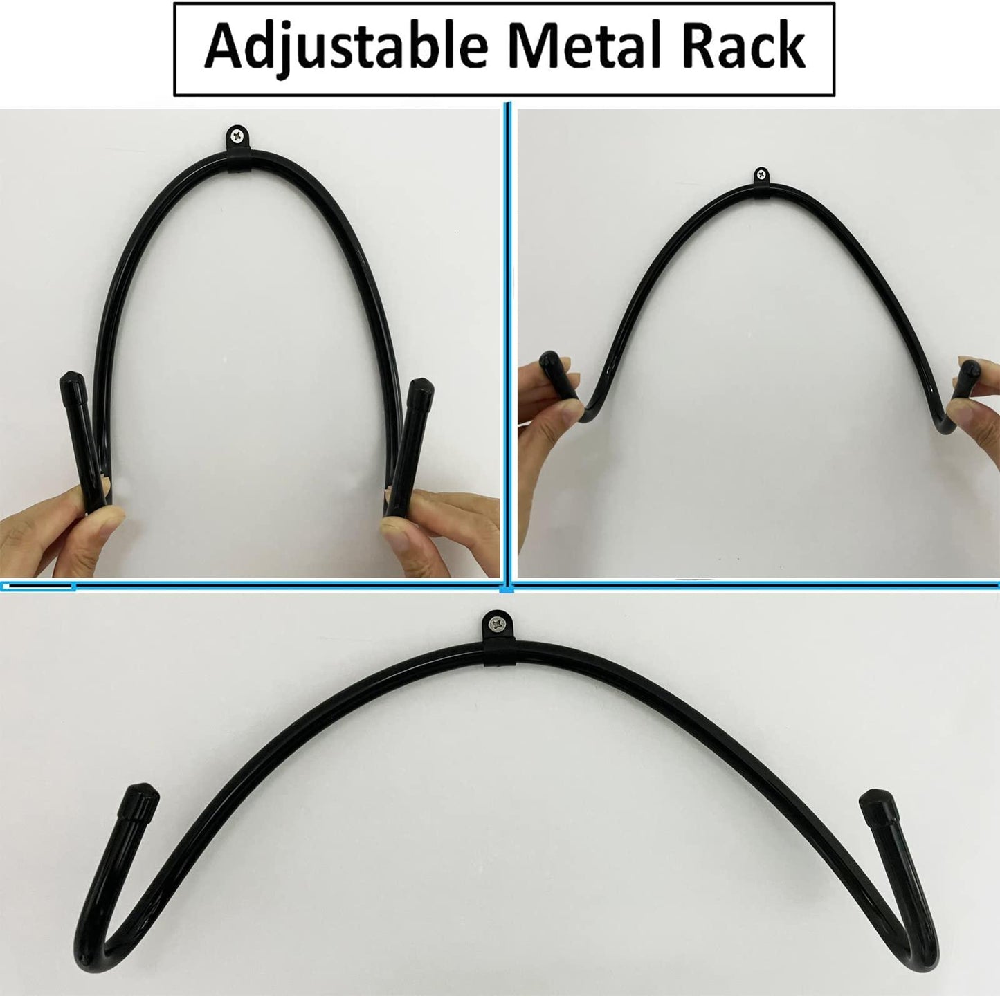 AUXPhome Rolling Pin Holder, 4-Pack, Adjustable Metal Display Rack, Rustic Black Finish, Holds 4 Rolling Pins - CookCave