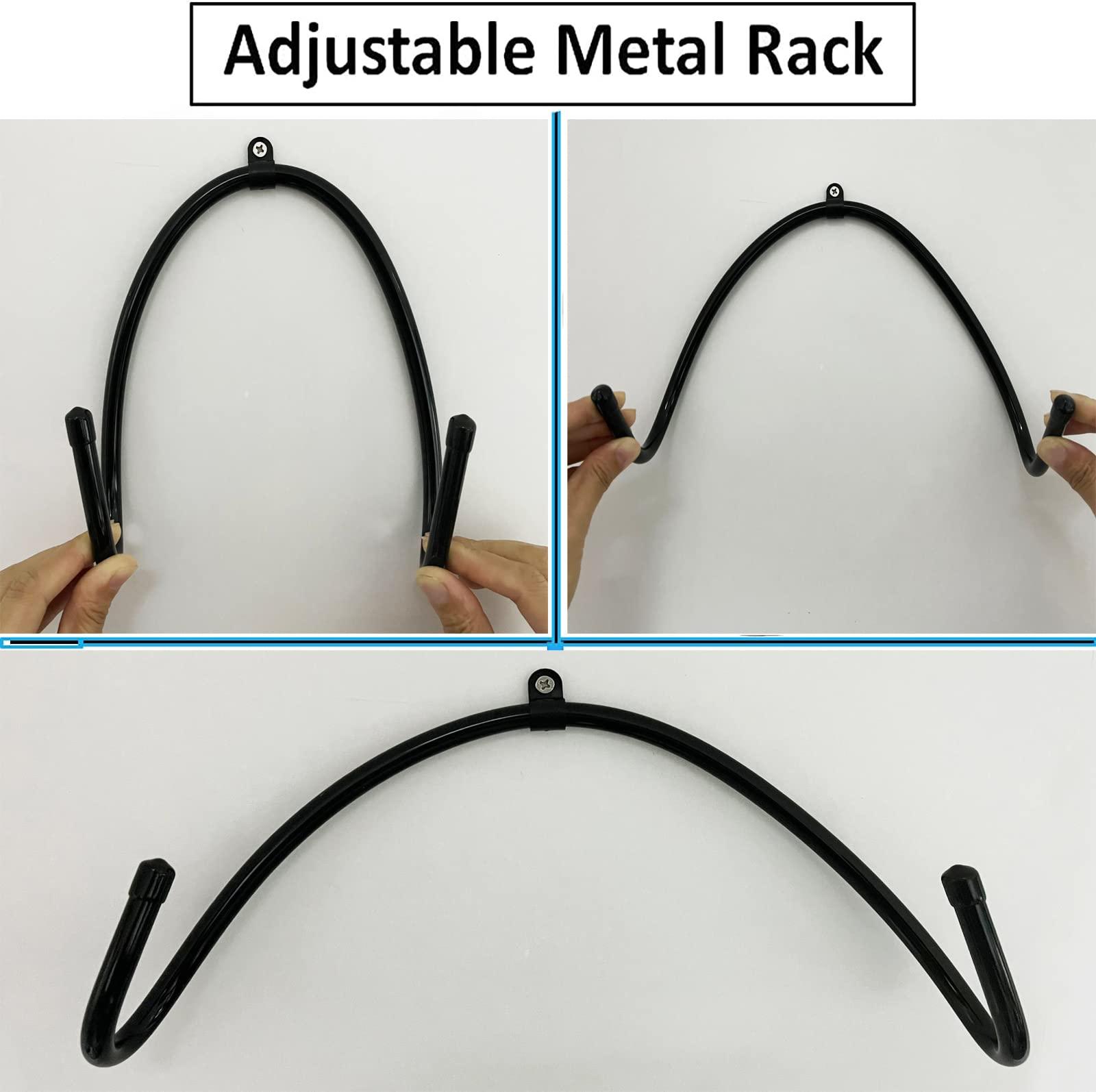 AUXPhome Rolling Pin Holder, 4-Pack, Adjustable Metal Display Rack, Rustic Black Finish, Holds 4 Rolling Pins - CookCave