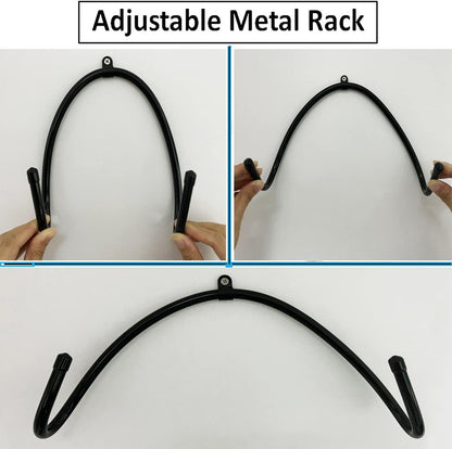 AUXPhome Rolling Pin Holder, 4-Pack, Adjustable Metal Display Rack, Rustic Black Finish, Holds 4 Rolling Pins - CookCave