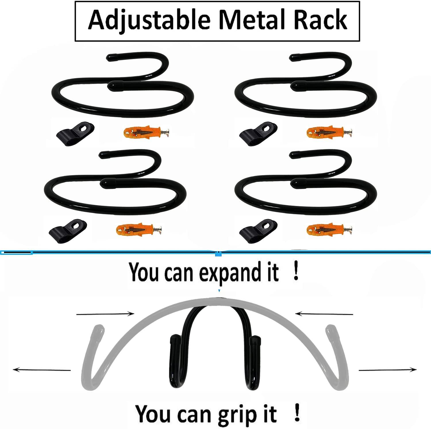 AUXPhome Rolling Pin Holder, 4-Pack, Adjustable Metal Display Rack, Rustic Black Finish, Holds 4 Rolling Pins - CookCave