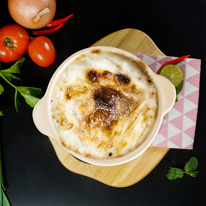 AVLA 4 Pack Porcelain Ramekins with Lid and Handle, 9 OZ , Ceramic Souffle Soup Creme Brulee Bowls, Oven Safe, Mini Casserole Dish (Polka Dot, Assorted Color) - CookCave