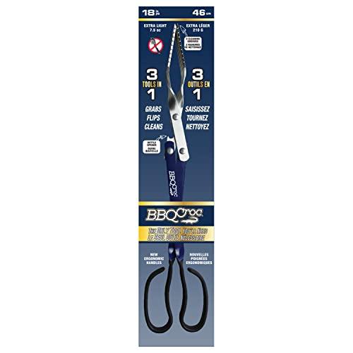 BBQ Croc 3-in-1 Barbecue Tong Tool & 18-inch Lightweight Tongs, Spatula and Grill Scraper - CookCave