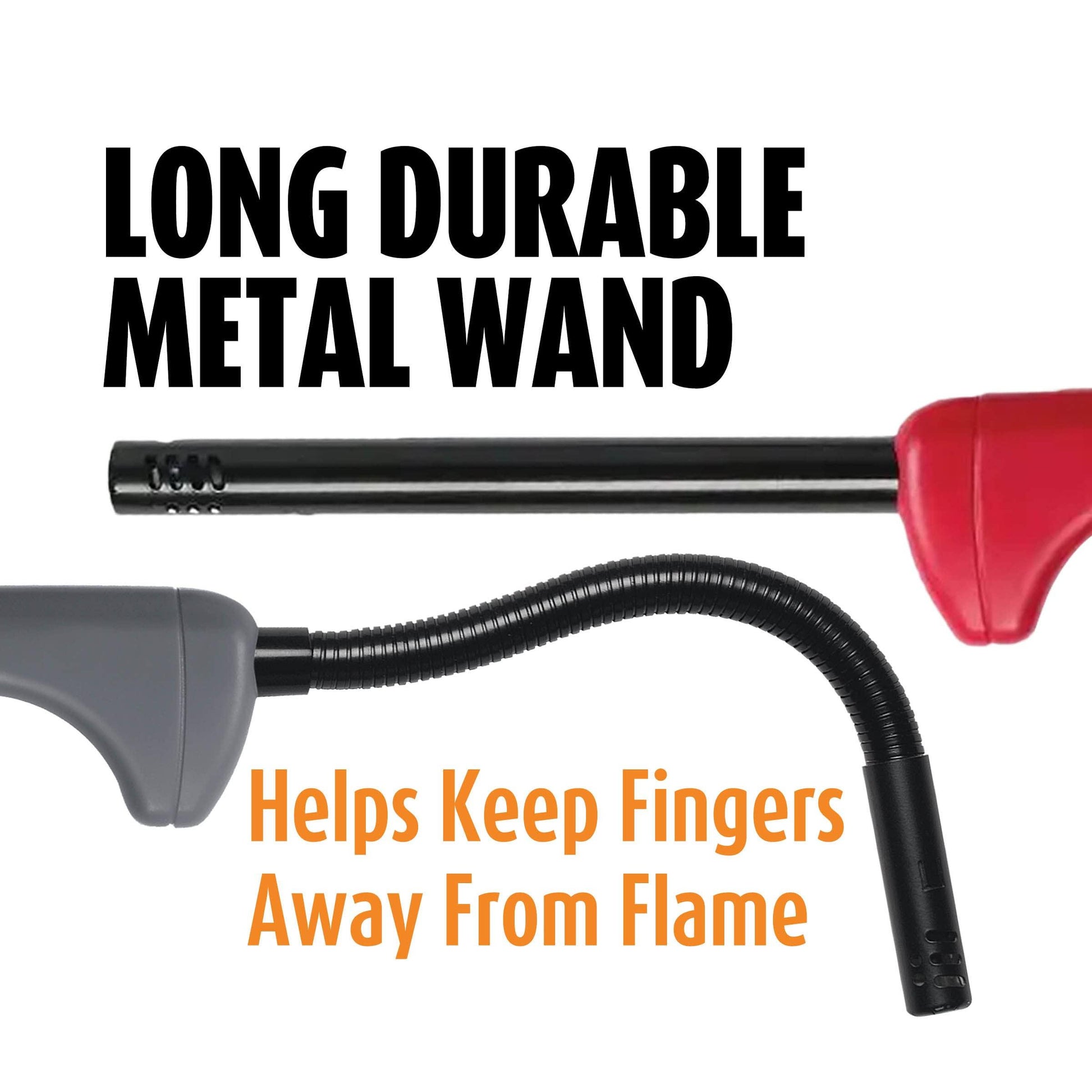 BIC Multi Purpose Lighter with Flexible Metal Wand, Classic Collection, Great Lighter for Candles, Grills and Fireplaces, 10 Count Pack of Lighters - CookCave