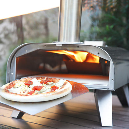 BIG HORN OUTDOORS Pizza Ovens Wood Pellet Pizza Oven Wood Fired Pizza Maker Portable Stainless Steel Pizza Grill - CookCave