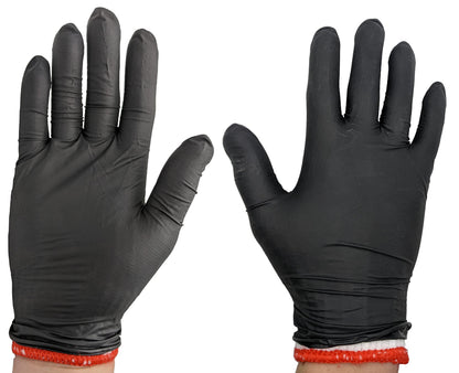 Black Disposable BBQ Gloves Kit with 50 Heavy Duty Textured Fingertip Grips and 2 Heat Resistant, Washable, Reusable Glove Liners for Grill BBQ Cooking Gloves, Meat Gloves for Pulling Meat - CookCave