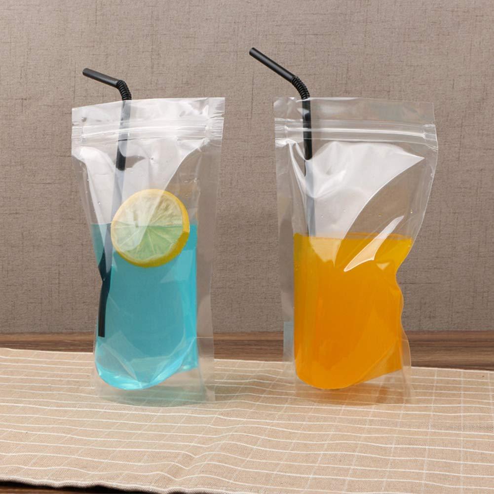 Blisstime 50 Pack Stand Up Pouch Bags, Resealable Clear Zip Lock Pouches With Tear Notch for Food Packing (3.9 X 5.9IN) - CookCave