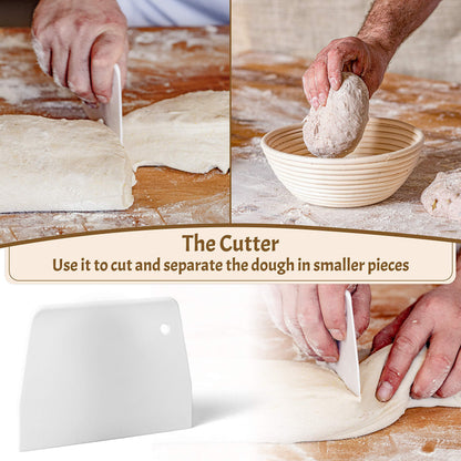 Bread Banneton Proofing Basket, Round 9" Set of 2, Sourdough Bread Baking Supplies Starter Kit, Bread Making Tools, Bread Basket Gift Set, by Criss Elite - CookCave