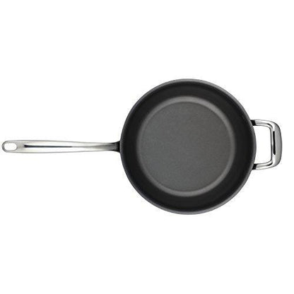 Breville Thermal Pro Hard Anodized Nonstick Sauce Pan/Saucepan/Saucier with Lid and Helper Handle, 4 Quart, Gray - CookCave